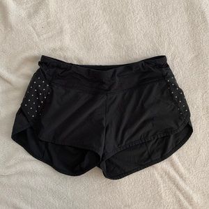 Lululemon black reflective shorts